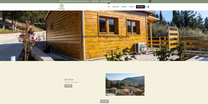 Screenshot ιστοσελίδας agreliahomes.gr
